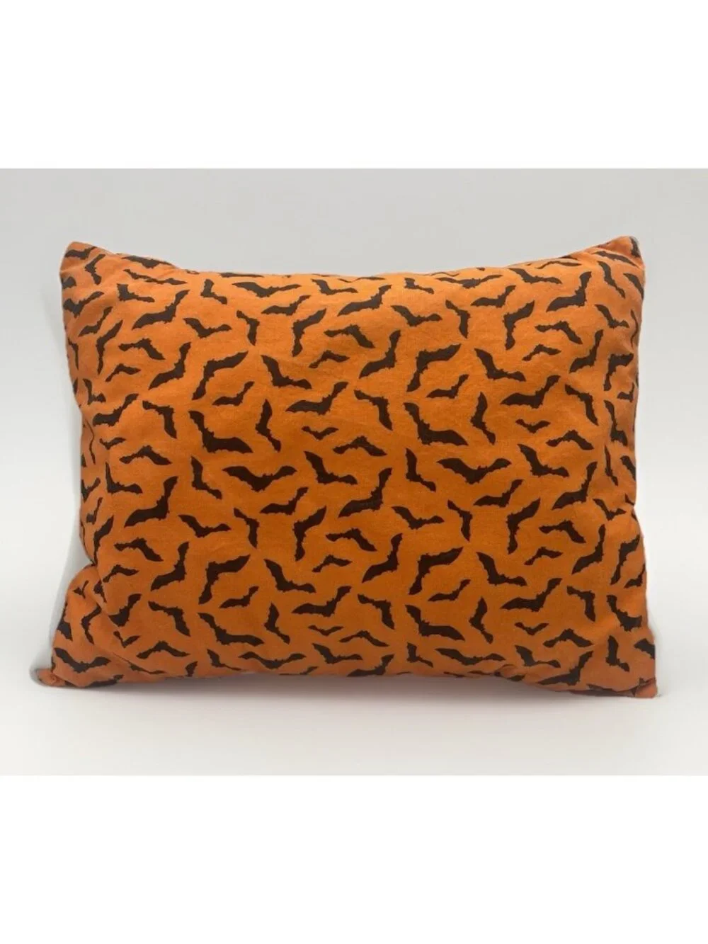 Handmade Halloween Throw Pillow Bat Black Orange Cats Goth Punk Spooky Decor